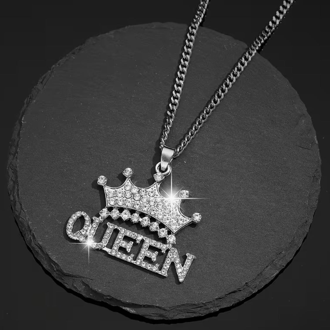 Queen Crown Bling Pendant